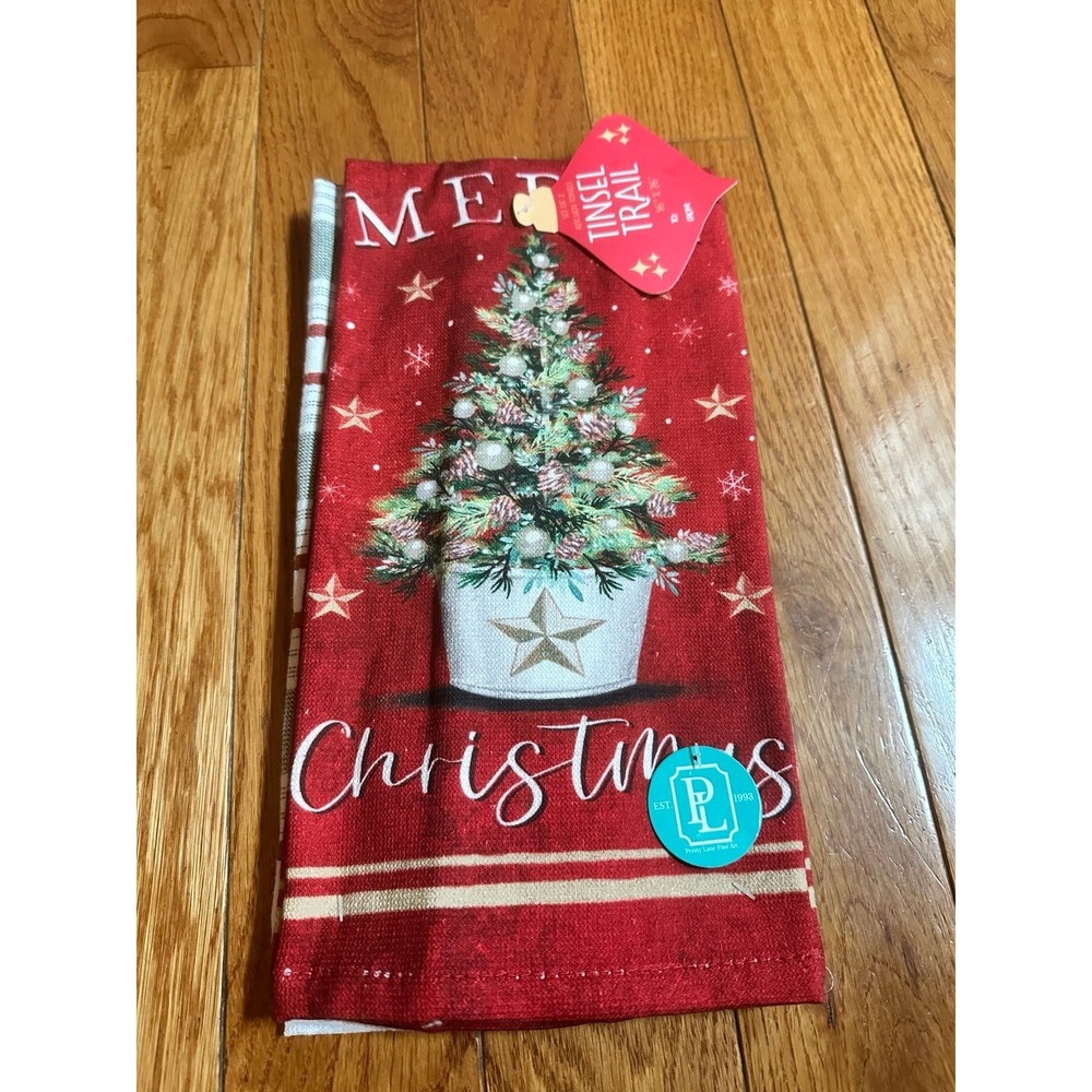 New Two hand towels Penny Lane Holiday Time Pick Kitchen Merry Christmas Towels